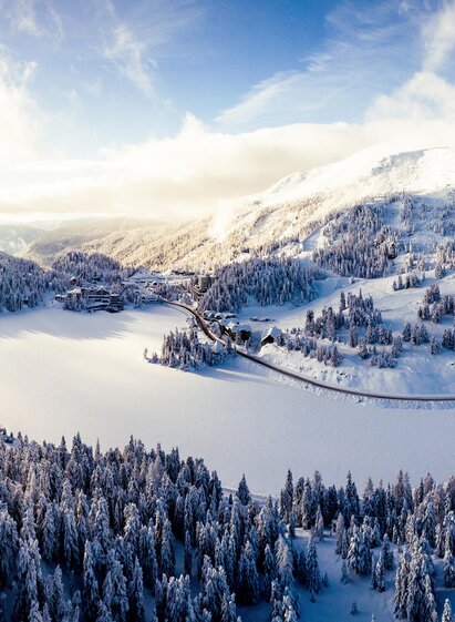 See mit Schnee bedeckt | Rossman | © TMG Turracher Höhe Marketing GmbH