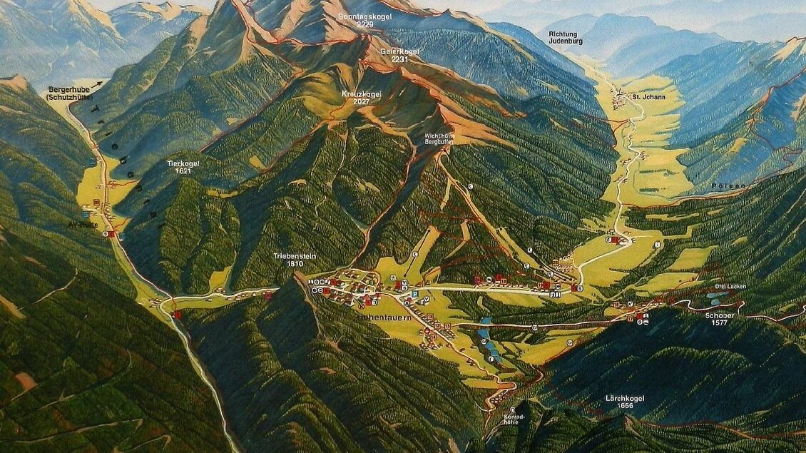 Panorama-Karte-Hohentauern-Murtal-Steiermark | © Erlebnisregion Murtal