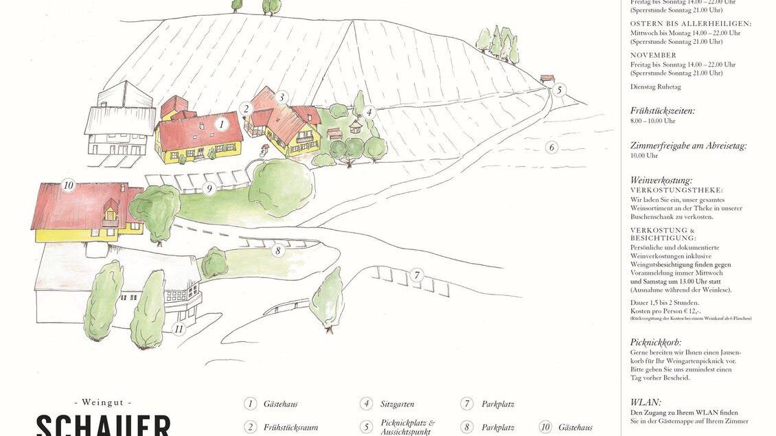Weingut Schauer Hofkarte | © Weingut Schauer