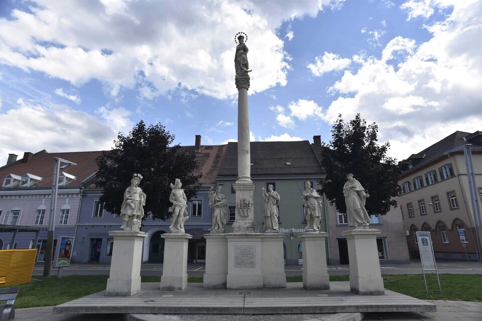 Die Mariensäule am Brucker Hauptplatz - Impression #1 | © M. Maili