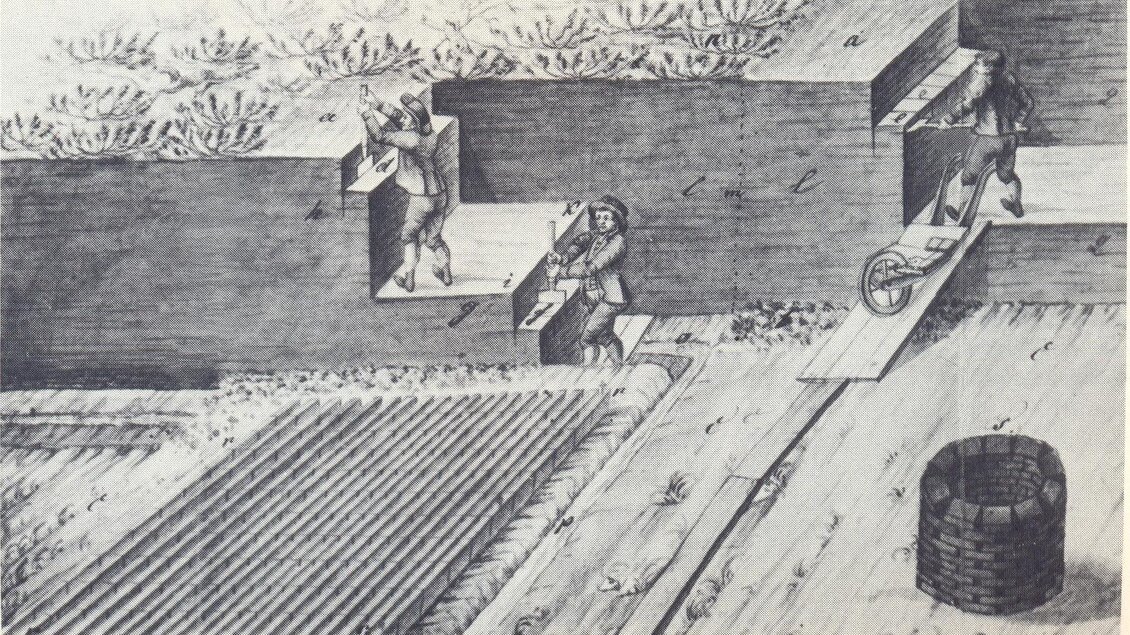 Torfstich in Kainisch um 1825