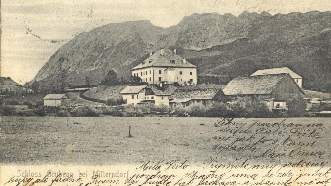 Correspondenzkarte mit Schloss Grubegg
