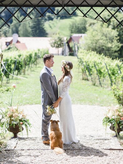 Hochzeitspavillon am Hochzeitsweingut Kranachberg | © Karin Bergmann Photographer