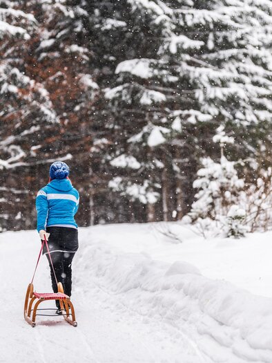 Rodelspaß im Lexgraben | © Manuel Capellari