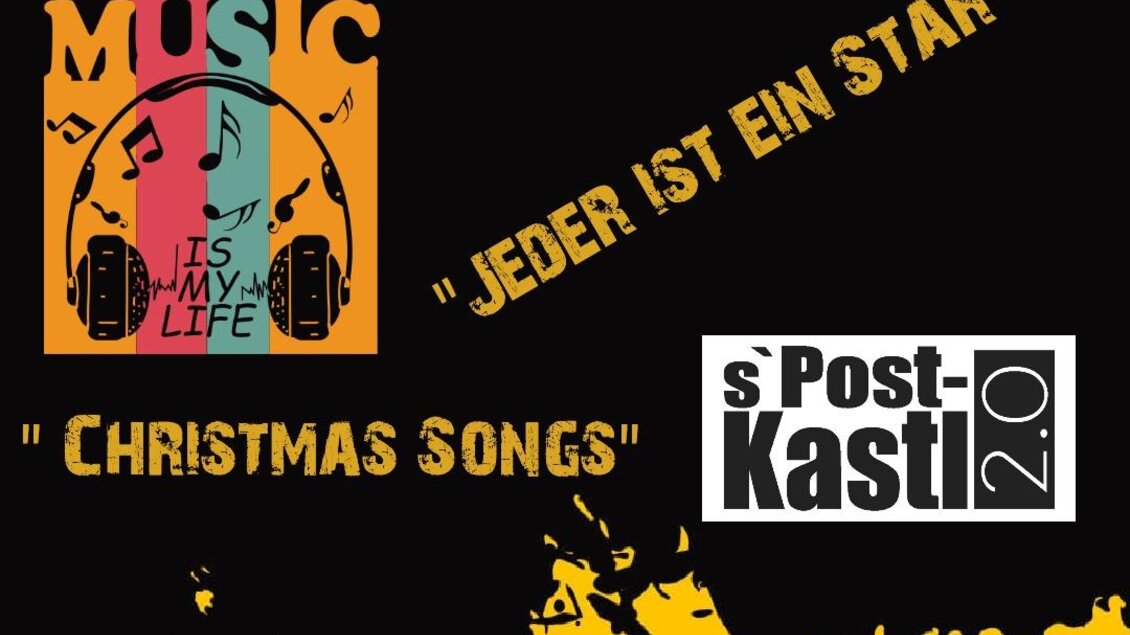 Ein Plakat für eine Karaoke-Party mit dem Titel "It's Christmas". Die Veranstaltung findet am 20. Dezember im s’Postkastl 2.0 statt und beginnt um 21:00 Uhr. | © Thomas Bartl