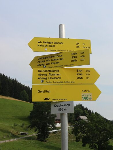 Wandertafel am Krautwasch bei Geistthal | © Heinz Kaltschmidt | © Heinz Kaltschmidt