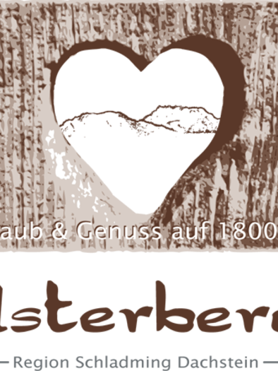 Ein Logo von Galsterbergalm mit einem Herzsymbol und der Aufschrift "Urlaub & Genuss auf 1800m". Es repräsentiert die Region Schladming Dachstein. | © Galsterbergalmhütte