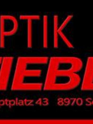 A simple, modern logo of Optik Tieber. The name is displayed in clear red letters on a black background. | © Optik Tieber