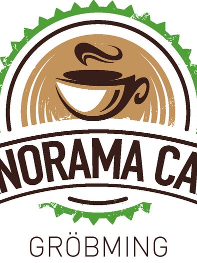 Ein Logo des Panorama Cafés in Gröbming. Es zeigt eine stilisierte Kaffeetasse mit einem frischen, modernen Design. | © Panorama Café