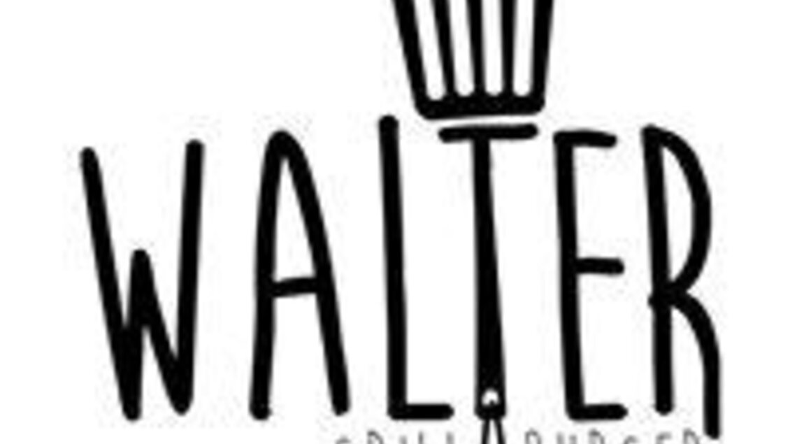 Ein einfaches und kreatives Logo mit dem Namen "WALTER" und einem Grillwender. Es vermittelt eine einladende Atmosphäre für eine Burger-Grill-Marke. | © Dominik Ferstl
